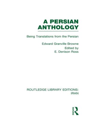 cover image of A Persian Anthology (RLE Iran B)